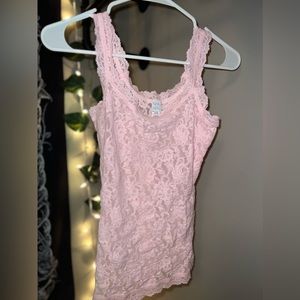 Hanky Panky pink lace camisole size small